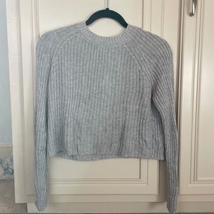 Cropped grey sweater